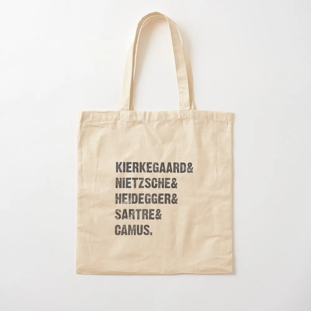 

Vintage Philosophy Kierkegaard Nietzsche Heidegger Sartre Camus Tote Bag tote bag screen bag luxury women