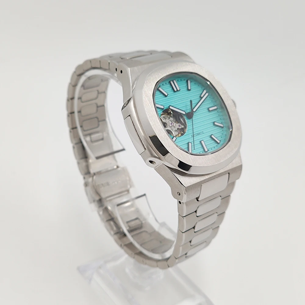 NH38 movement 39mm fully automatic mechanical men's watch sapphire glass waterproof watch, compatible with Nautilus dial