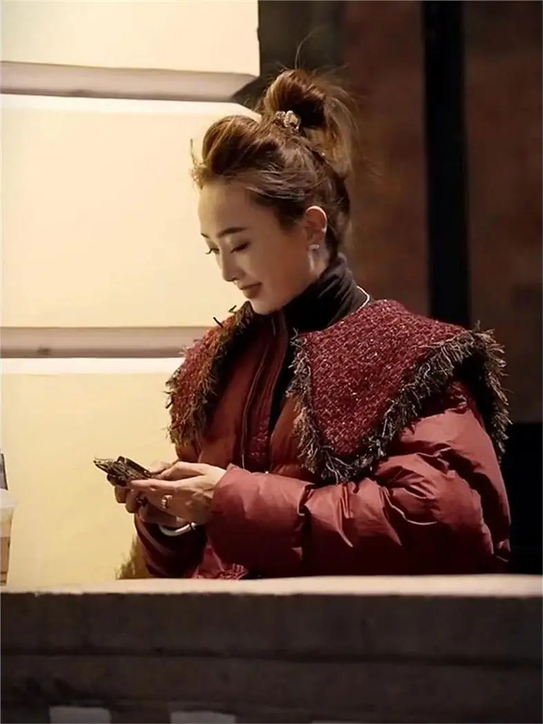 

Женское утепленное пальто с воротником-стойкой и бахромой, модный прямой крой, для весны, осени и зимы, для повседневной носки