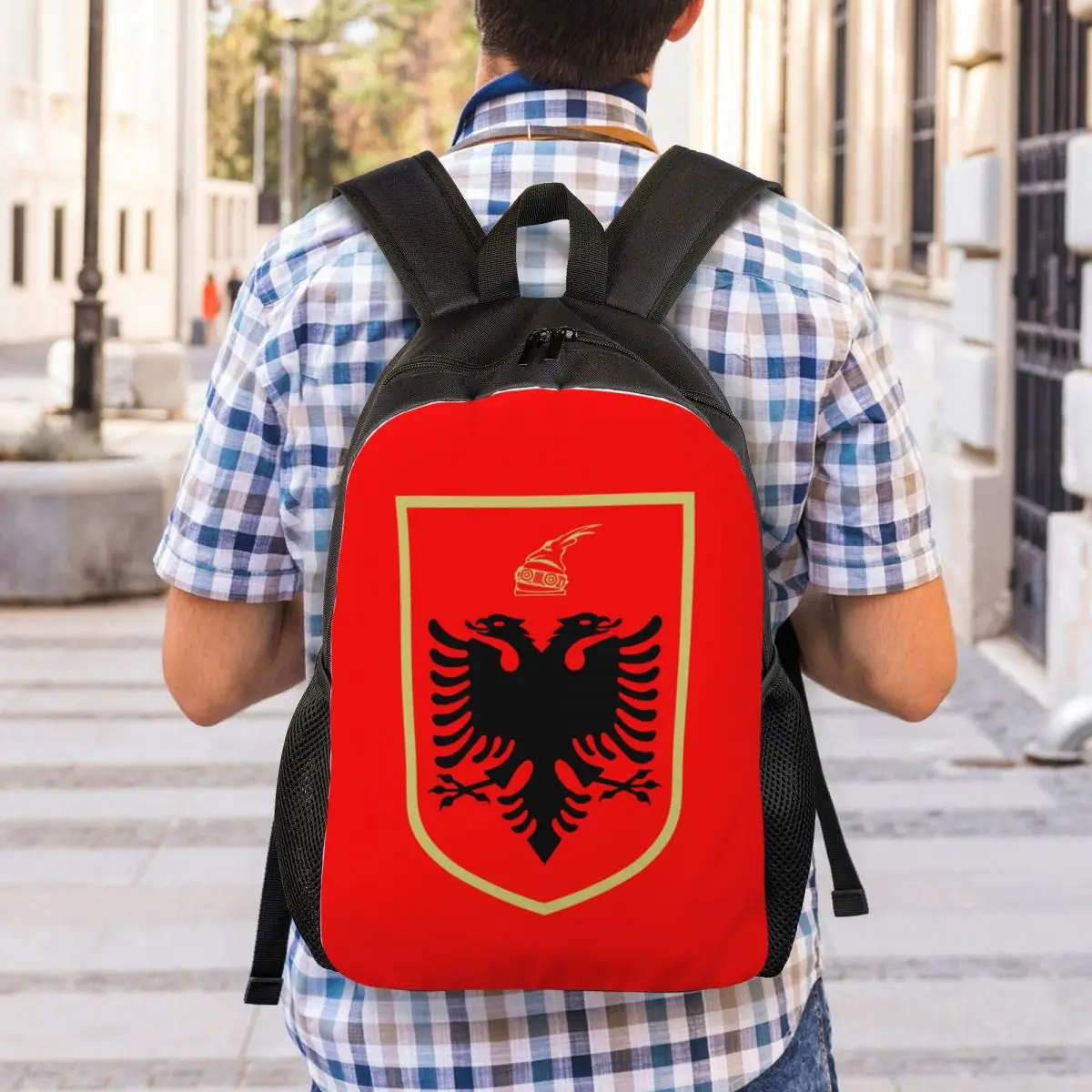 Mochila Laptop Águia para Mulheres e Homens, Mochila Casual para Estudantes de Escolas Universitárias, Bolsa Patriótica para Estudantes, Emblema das Áreas