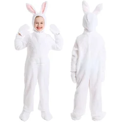 Kids Girls Rabbit Costume Sets 2025 Halloween Christmas Carnival Party Animal Cosplay Costumes Child Role Play Jumpsuit Pajamas