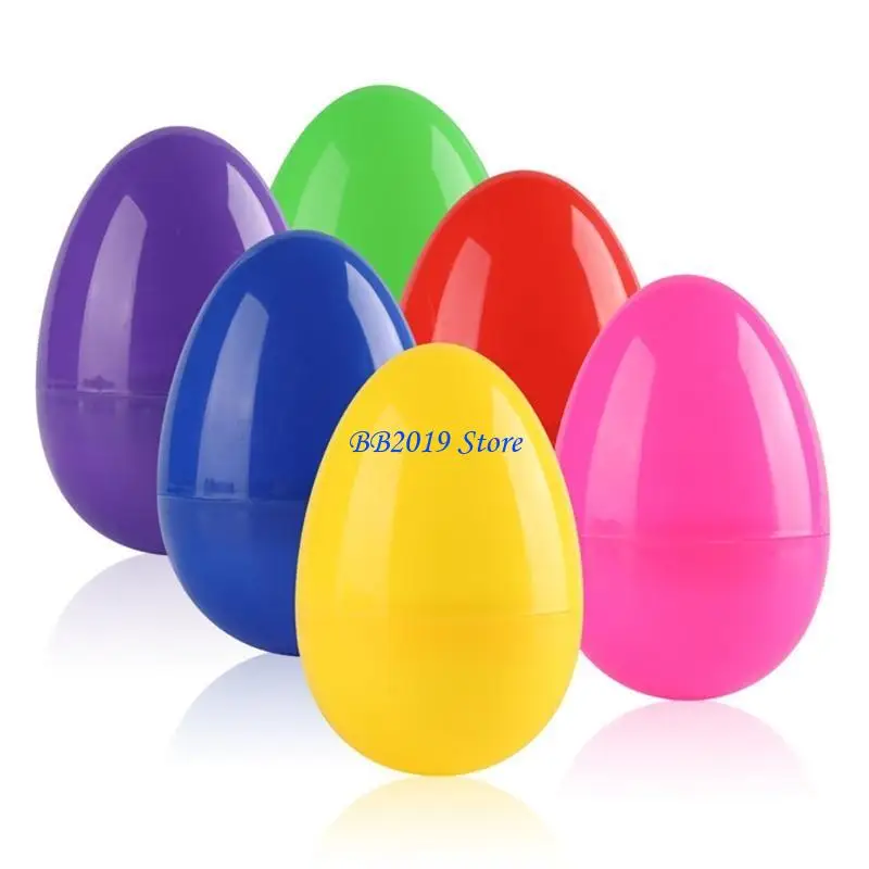 Q0KB 12 Pieces Colorful Easter Plastic Eggs for Kids DIY Craft Party Decoration