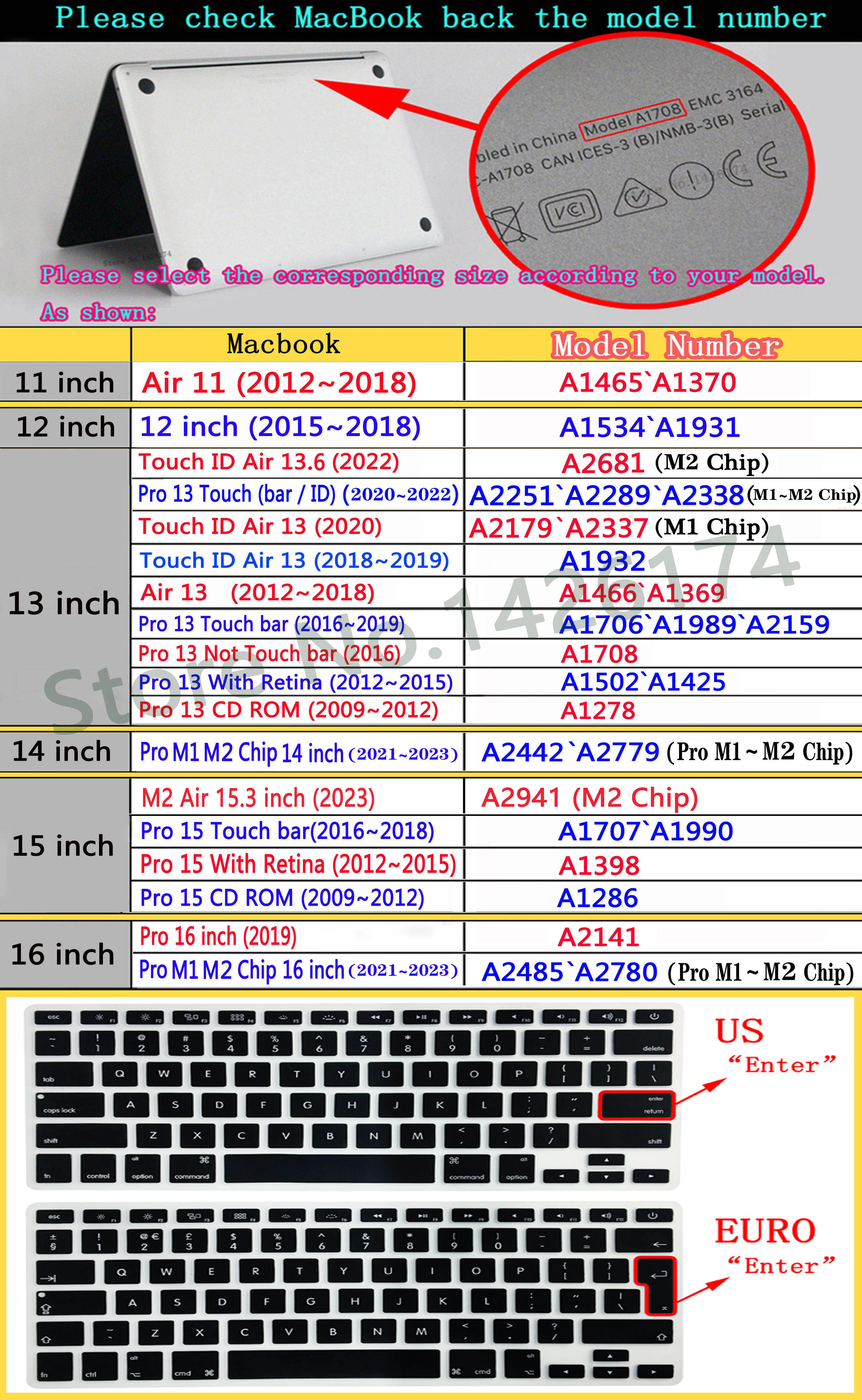 Чехол для Macbook M1 M2 Air 13 15,3 2023 A2941 Pro 13 14 16