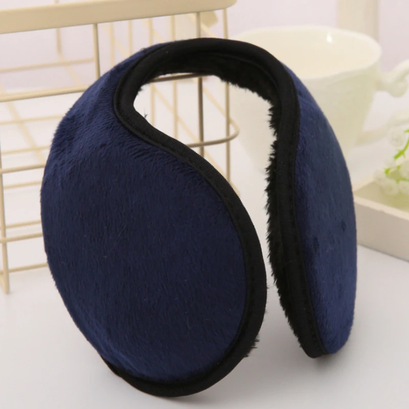 Fashionable Winter Plush Thickened Ear Warmer Women's Men's Coldproof Solid Color Earmuffs Outdoor Soft Protective Earmuffs