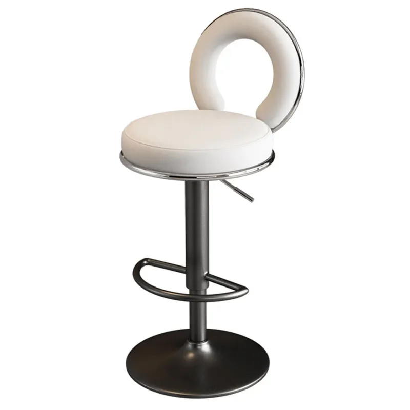 Adjustabl Makeup Bar Stools Relaxing Swivel Metal Backrest Ergonomic Kitchen Taburetes Altos Cocina Home Furniture