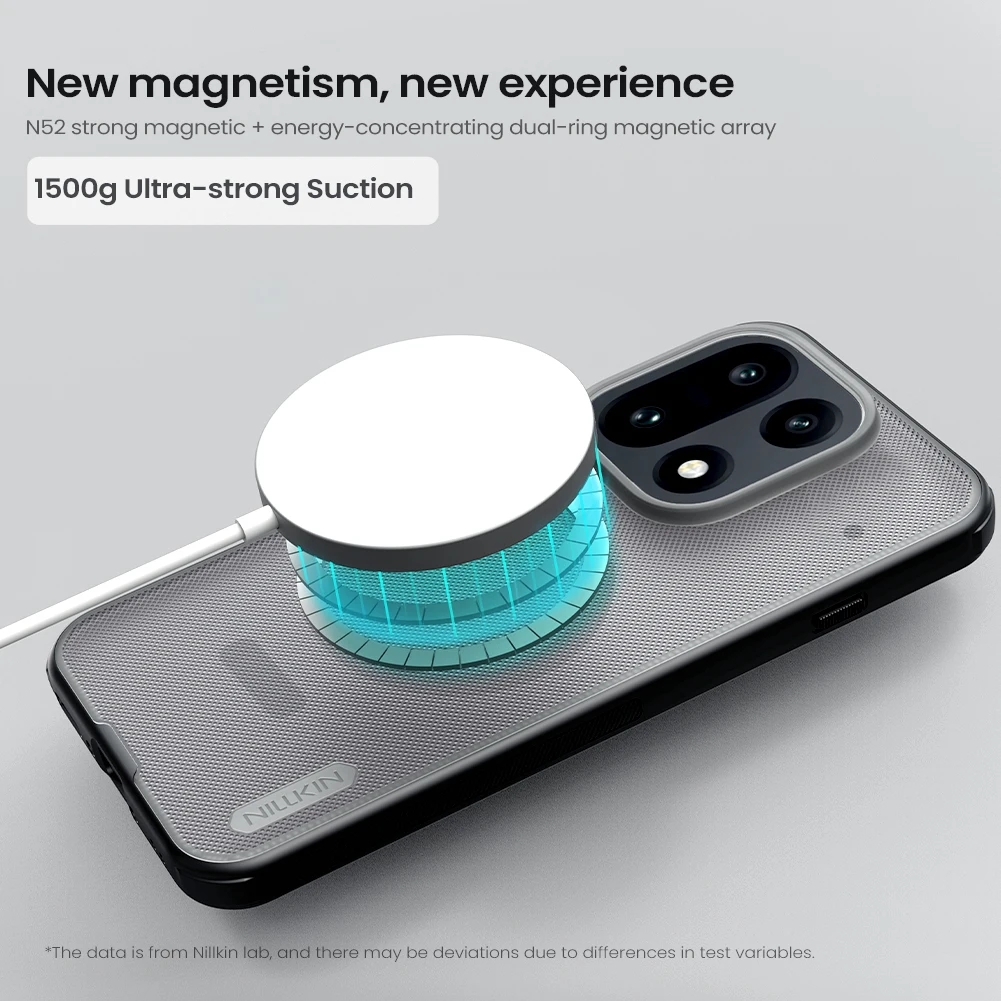 

Магнитный чехол Nillkin для OnePlus 15, супер матовый Shield Pro Magsafe, матовый, с мягкой рамкой на 360°, задняя крышка