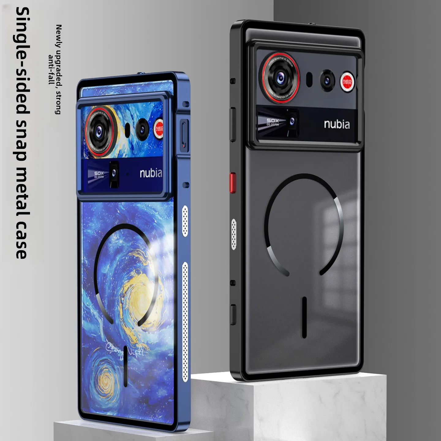 

Case For ZTE Nubia Z80 Ultra Light Luxury Magnetic Snap-on Metal Shell Cover For ZTE Nubia Z80 Ultra Shockproof Bumper Funda