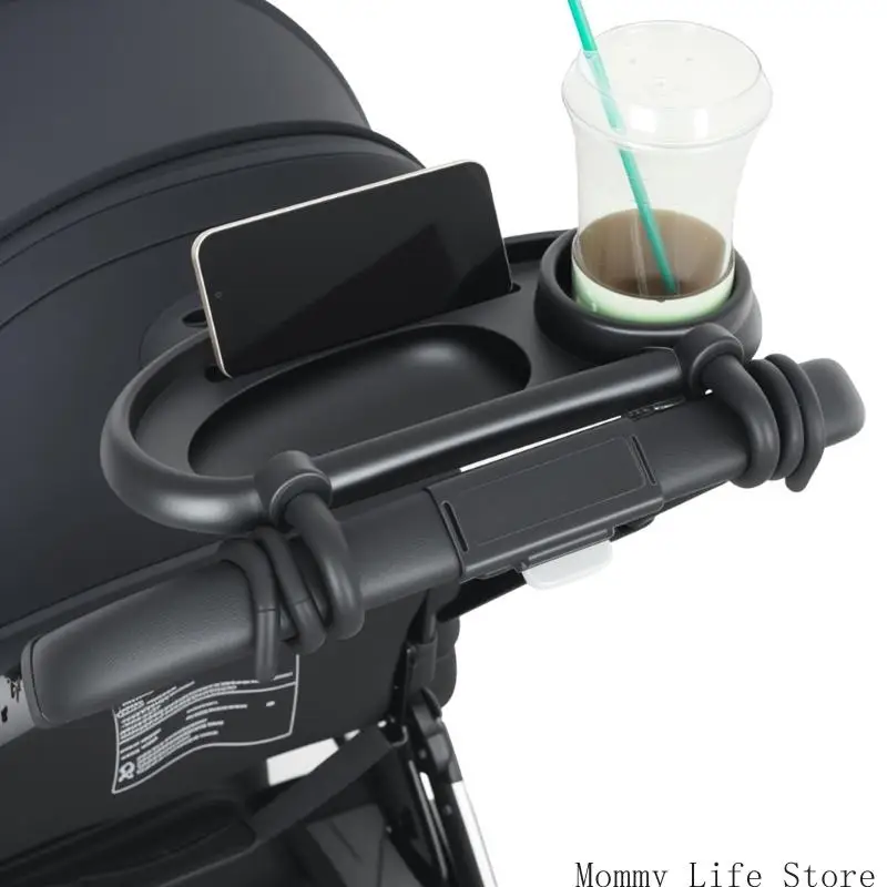 

Multi Strollers Compatibility Feeding Tray Dinning Plate with Cup Holder Slot Secure Grip and Spill Resistant Design