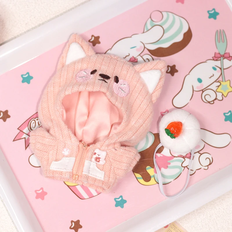 10 cm Plüsch Puppe Kleidung Handgemachte Mode Süße Nette Einfarbig Zipper Komfort Mantel Top Für Plüsch Puppe Zubehör Spielzeug