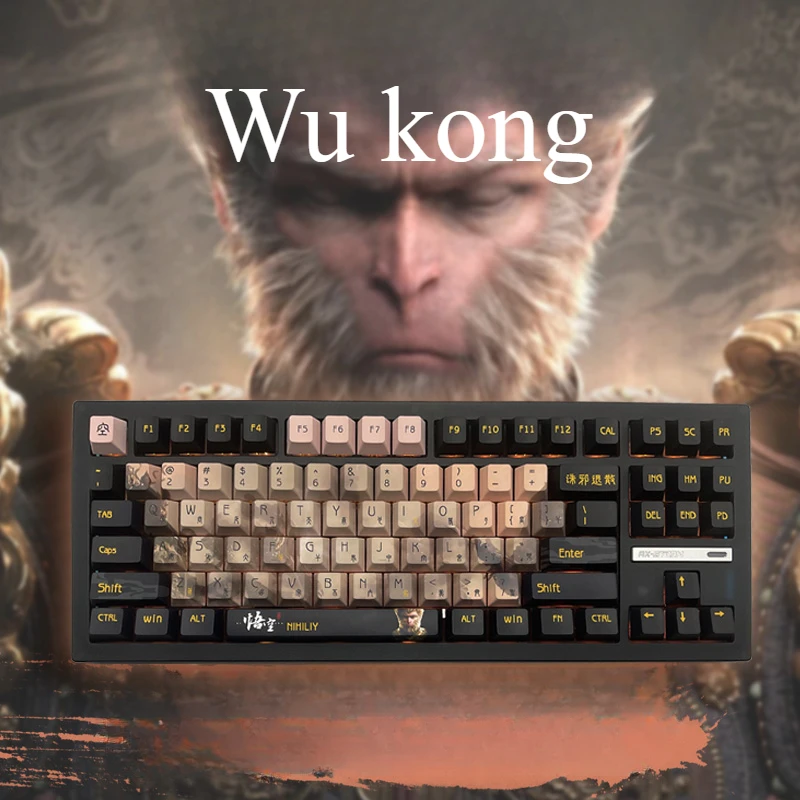 Affen könig schwarze Mythologie Wukong Keycap Kirsche pbt Keycap mehrreihiges Spiel 124 Tasten Keycap