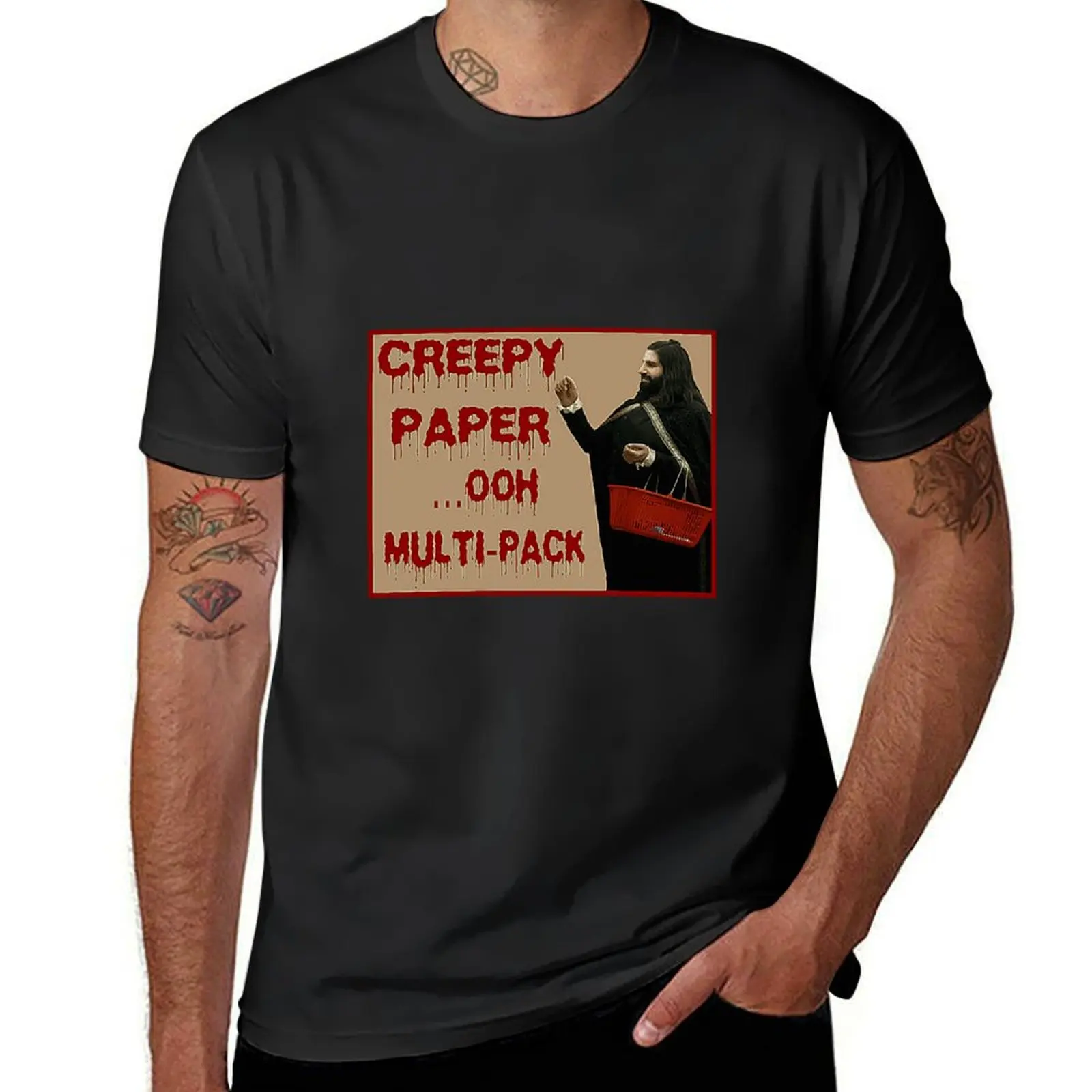 Creepy Paper Shirt T-Shirt quick-drying hippie clothes sports fans men clothing