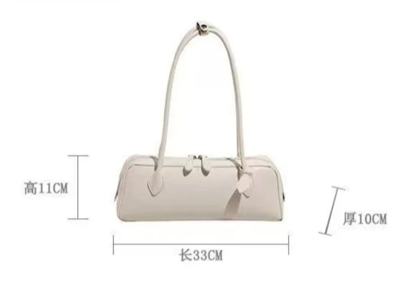 Vintage Lange Schultertasche für Damen, Luxuriöse Rindsleder-Handtasche, Damen-Umhängetasche für Pendlerinnen und Einkäufe – Detail 3