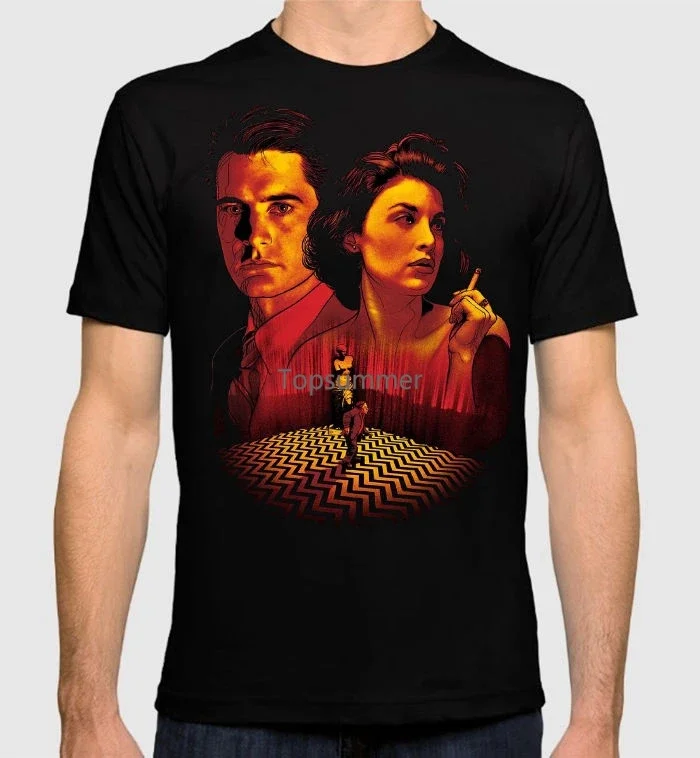 Twin Peaks Men'S T-Shirt David Lynch Black New Cotton Tee Tops Tees Printed Men T Shirt Short Sleeve Mens Formal Shirts