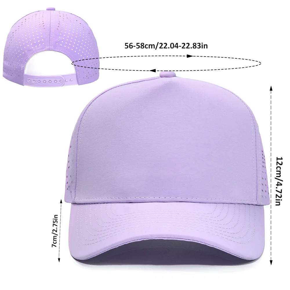 1 Stück Neue Fünfschichtige Laserperforierte Schnelltrocknende Kappe Atmungsaktive Sport-Visierkappe Sommer Wasserdichte Perforierte Trucker-Baseballkappe – Detail 4