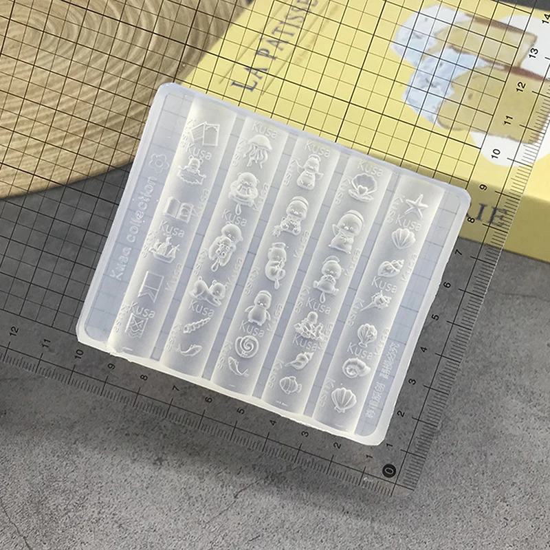 Molde de silicone para unhas 3d, ferramentas para unhas, desenho animado, pequeno pinguim, balão, kt, panda, amuletos de unhas, acessórios para arte em unhas, suprimentos para unhas