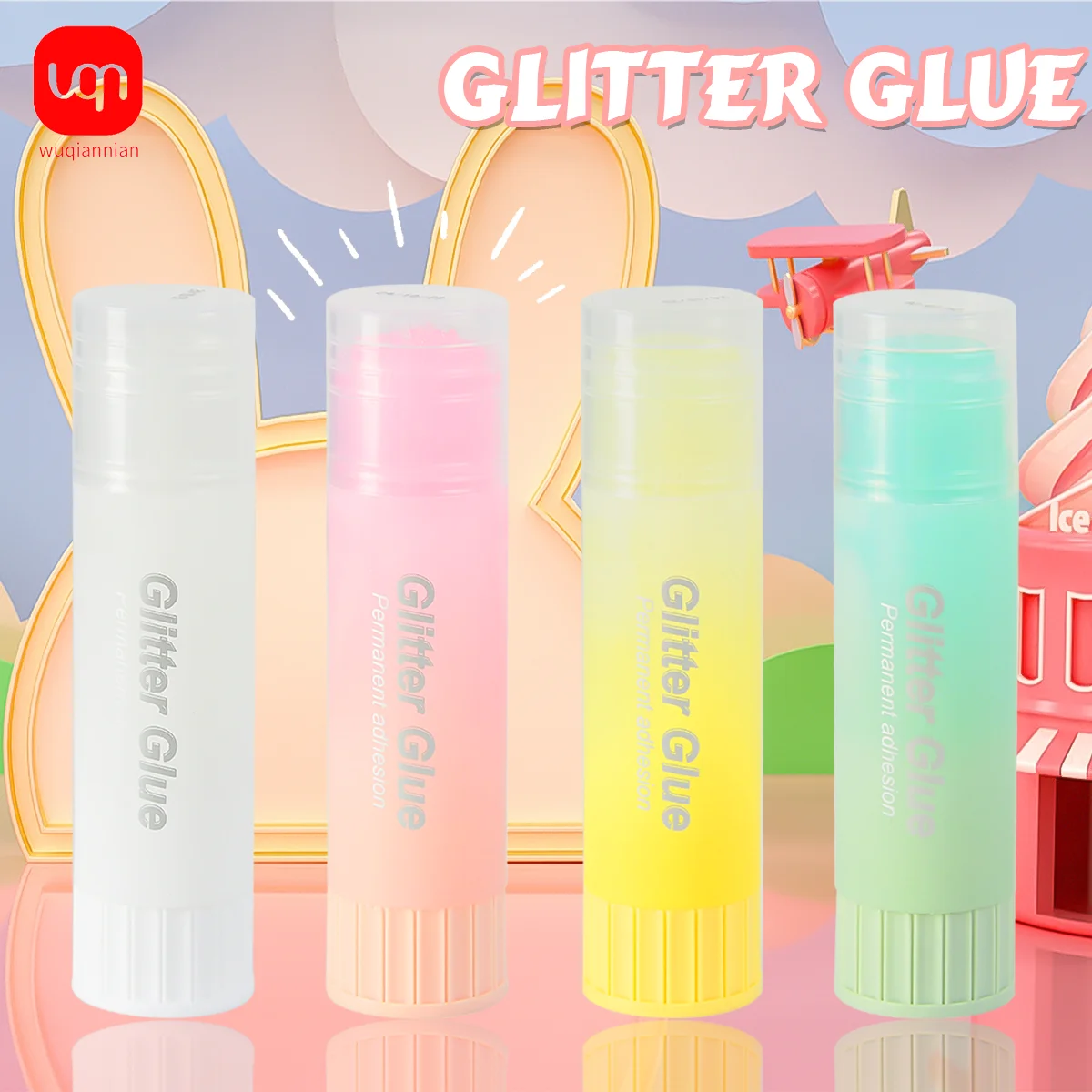 9g Solid Glue PVA Random Color Flashing Glue Student Stationery Solid Glue High-viscosity School Supplies