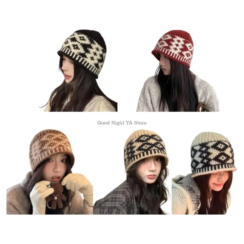 

Elastic Knit Hat Stretchy Lovely Skiing Hat Photo Props Daily Outdoor Use