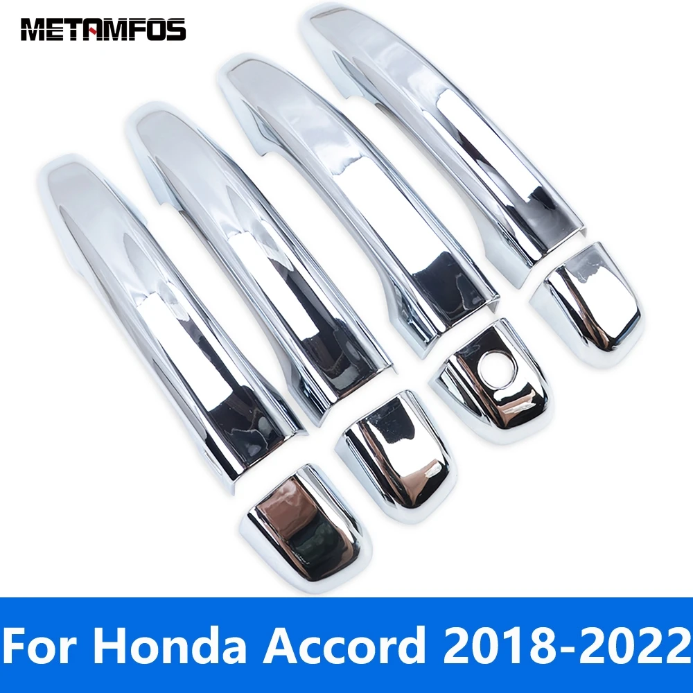 Exterior Accessories For Honda Accord 2018-2020 2021 2022 Chrome Outer Door Handle Catch Cover Trim Protection Cap Car Styling