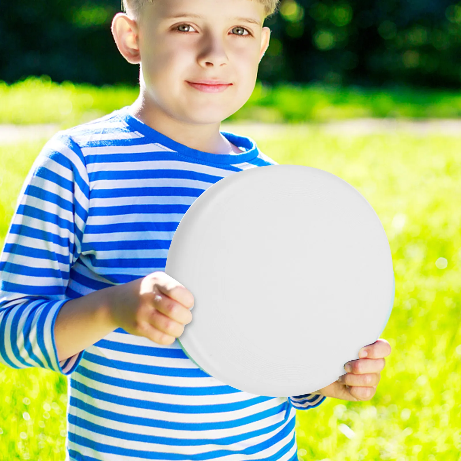 

Plastic Flying Disc Outdoor Flying Plate Fun Flexible Round Disc Game for Children Parent Child Interaction