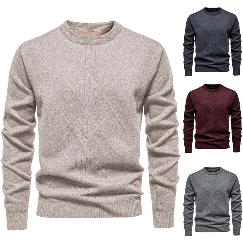 Warm Thick Men Crew Neck Pullo - Interior Design Warm 评论和价格