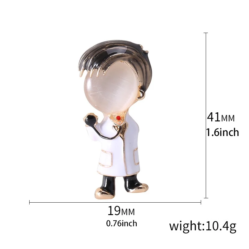 Fashion Opal Enamel Doctor Boys Girls Brooches Medical Brooch Pin Nurse Jewelry