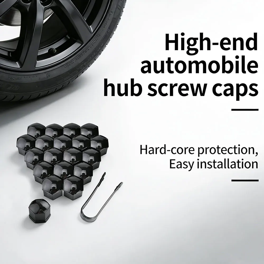 

20Pcs Car Wheel Nut Caps Protection Covers Caps 17/19/21mm Anti-Rust Auto Hub Screw Cover Auto Tyre Nut Bolt Exterior Decoration