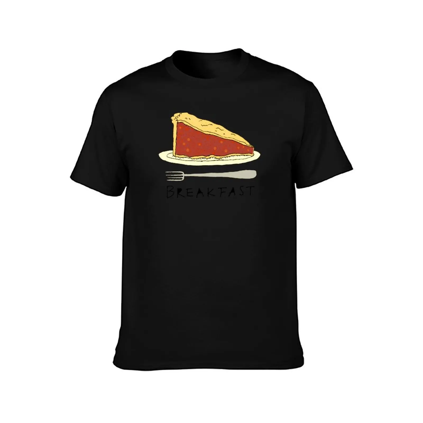 Pie for Breakfast T-Shirt Stylish Print Short Sleeve Tee T-Shirt