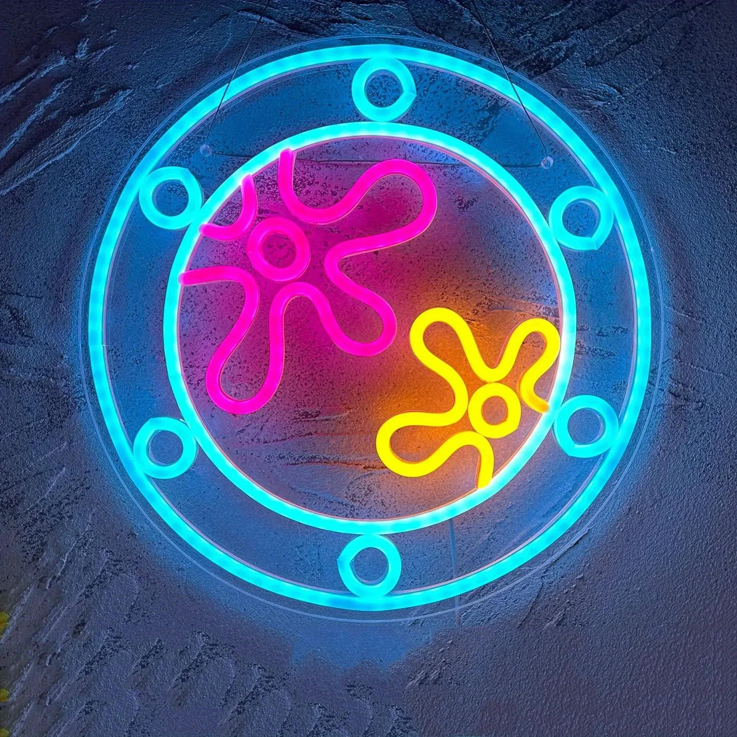 Ocean World Porthole Neon Light Signs for Wall Decor USB Powered Light for Game Room Bedroom Birthday Wedding Party Kids Gifts