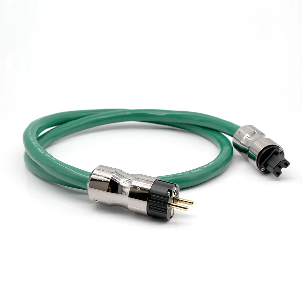 Alta qualidade 2328 cobre prata misturado cabo de alimentação hifi eua/ue cabos de alimentação ac cabo de alimentação para sistema de áudio hifi cd amp