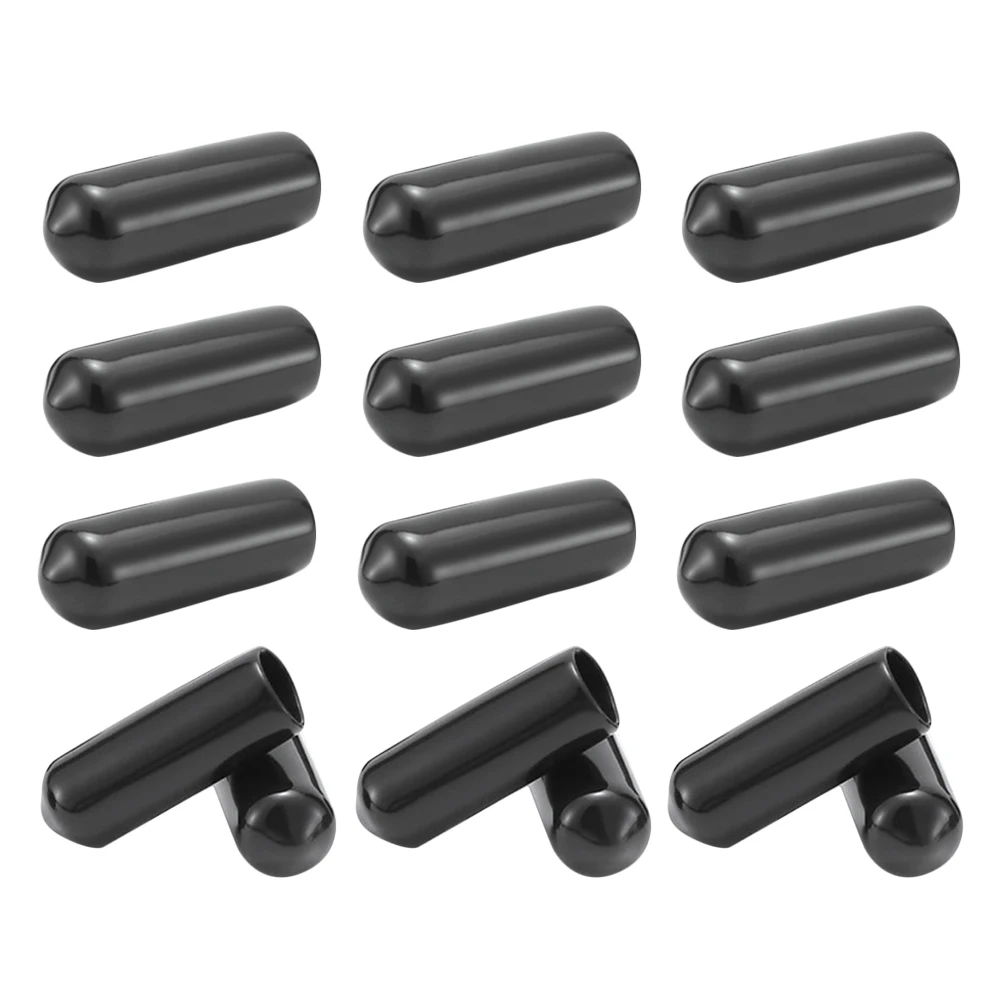 

15pcs Rubber Protective Covers 8mm Anti-sinking Tips Trekking Poles Camping Gear Nail Protectors Connector Sleeves
