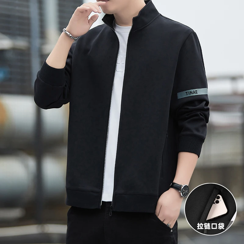Autumn New Style Men's Fashion Simple Loose Cardigan Jacket Top