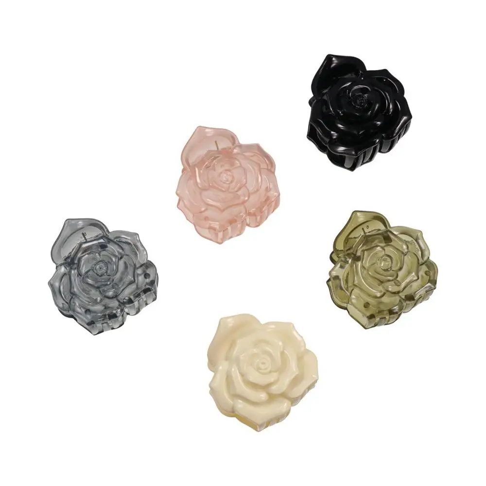 

Transparent Retro Rose Hair Claw Fashion Design Korean Style Flower Hair Clip Hair Accessories Shark Clamp Acrylic Hair Claw