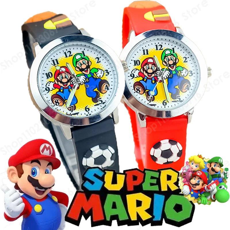 

Super Mario Bros. Watch Anime Yoshi Daisy Luigi 3D Cartoon Character Children's Watch Quartz Electronic Watch Birthday Gift