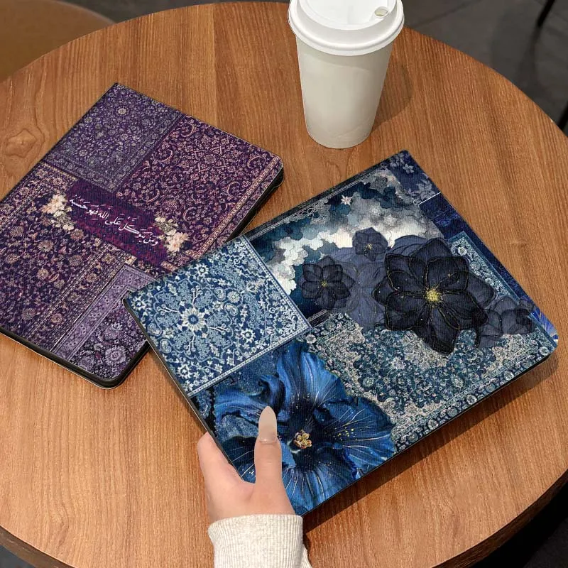 

Blue Flower Pattern Art Design Gift Tablet Case For Lenovo Xiaoxin Legion Pad Tab Pro GT Y700 Gen4 2 11 P11 M10 K10 3rd Plus Gen