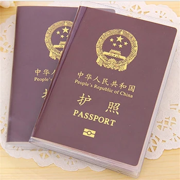 Impermeável PVC Passaporte Capa para Viagem, Passaporte Carteira, Business Credit ID Card, Documentos Titular, Bolsa de Proteção, 1Pc