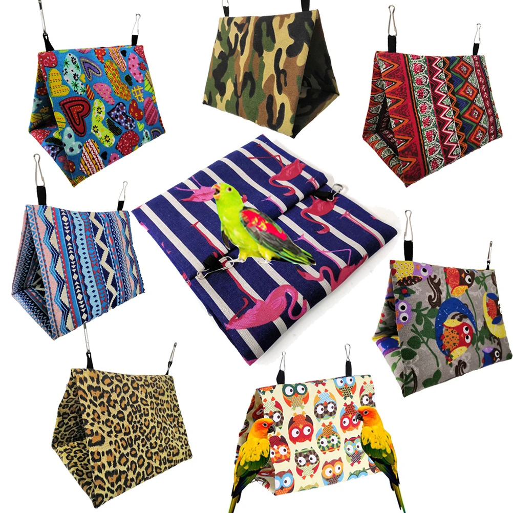 

Parrot Hammock Canvas Bird Bed Large Sleeping House Pet Beds for Birds Winter Nest Hanging