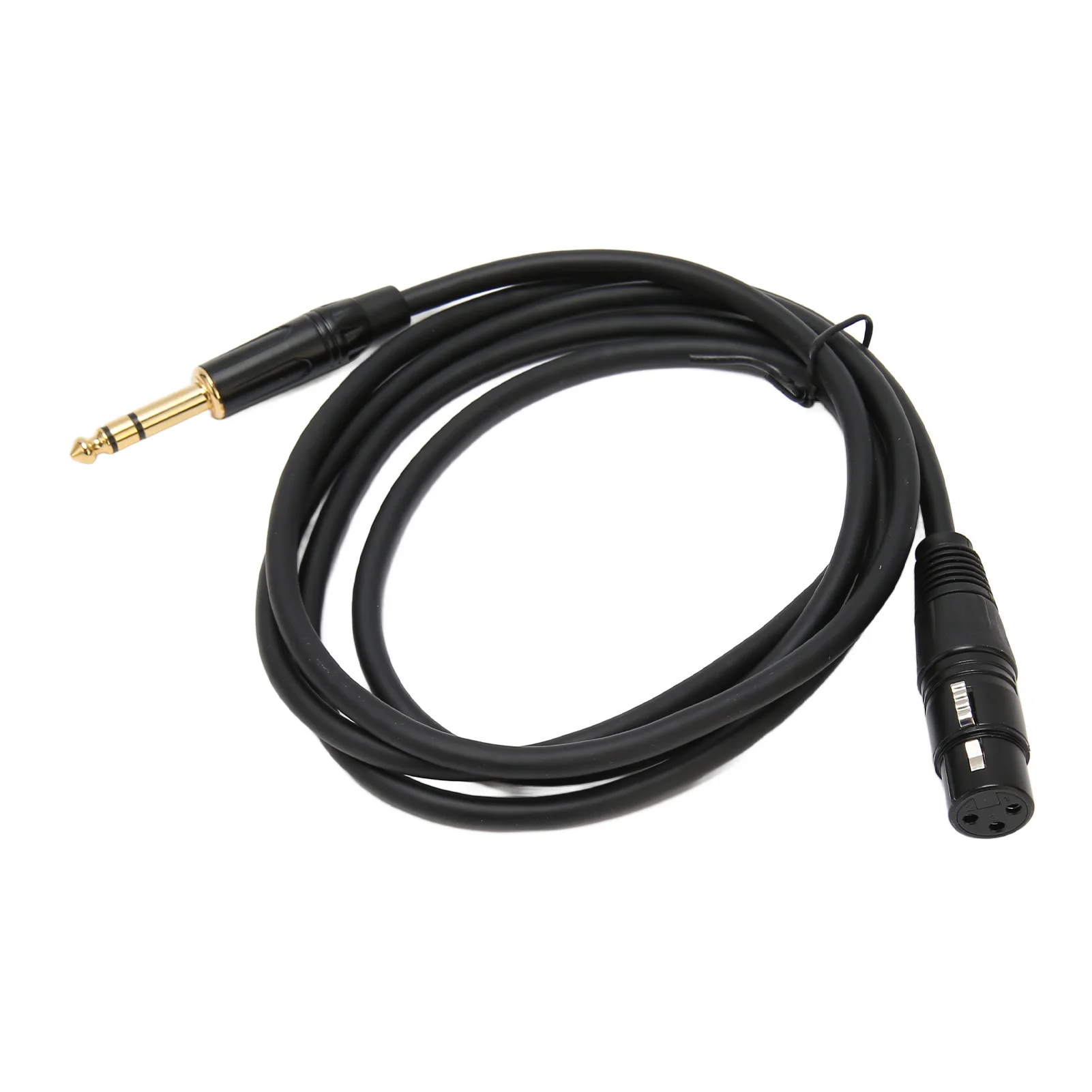 XLR Female To 1/4 Inch TRS Cable Low Latency XLR 3pin Female Cable Balanced Interconnect for 48V Phantom Power for Microphone
