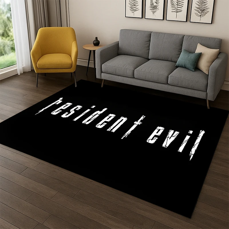 Tapete 3D Resident Evil Leon para Quarto, Sala de Estar, Sofá, Sala de Jogos, Capacho, Decoração de Casa, Tapete Infantil Antiderrapante