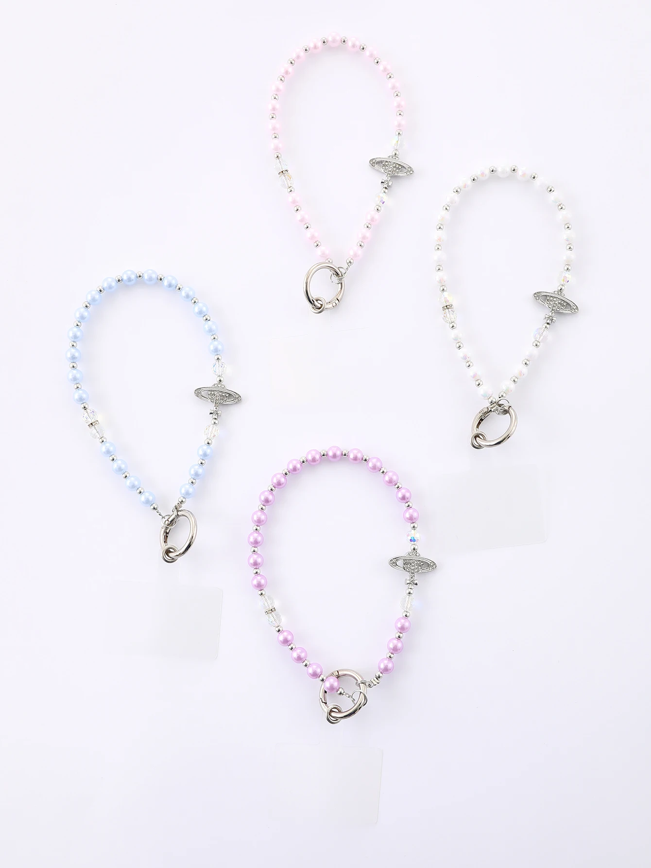 

Ins New Pearl Bead Mobile Pendant With High-end Feel, Satellite Wrist Decoration Accessory With Transparent Card