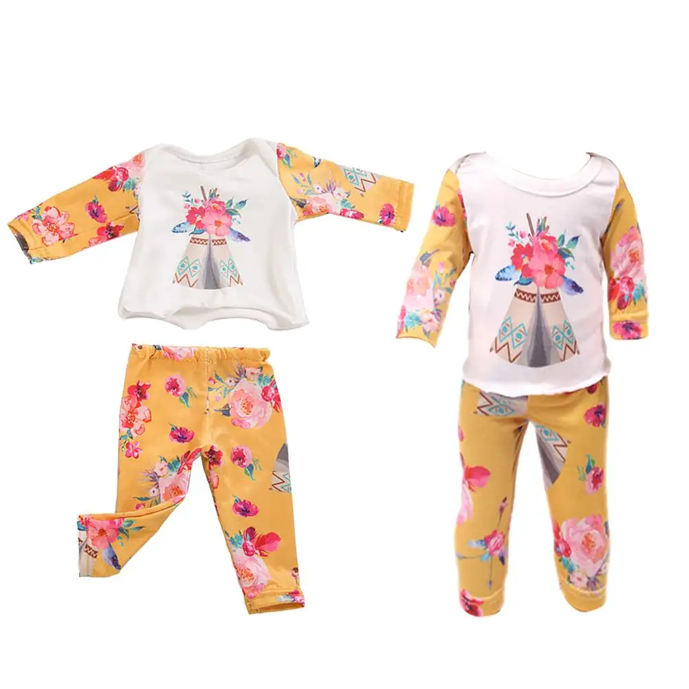 43 سنتيمتر تولد من جديد المولود الجديد فتاة دمية ملابس دمى يونيكورن القرش الكرتون الملابس دعوى الأمريكية 18 بوصة فاني عروسة كارتون Accesso