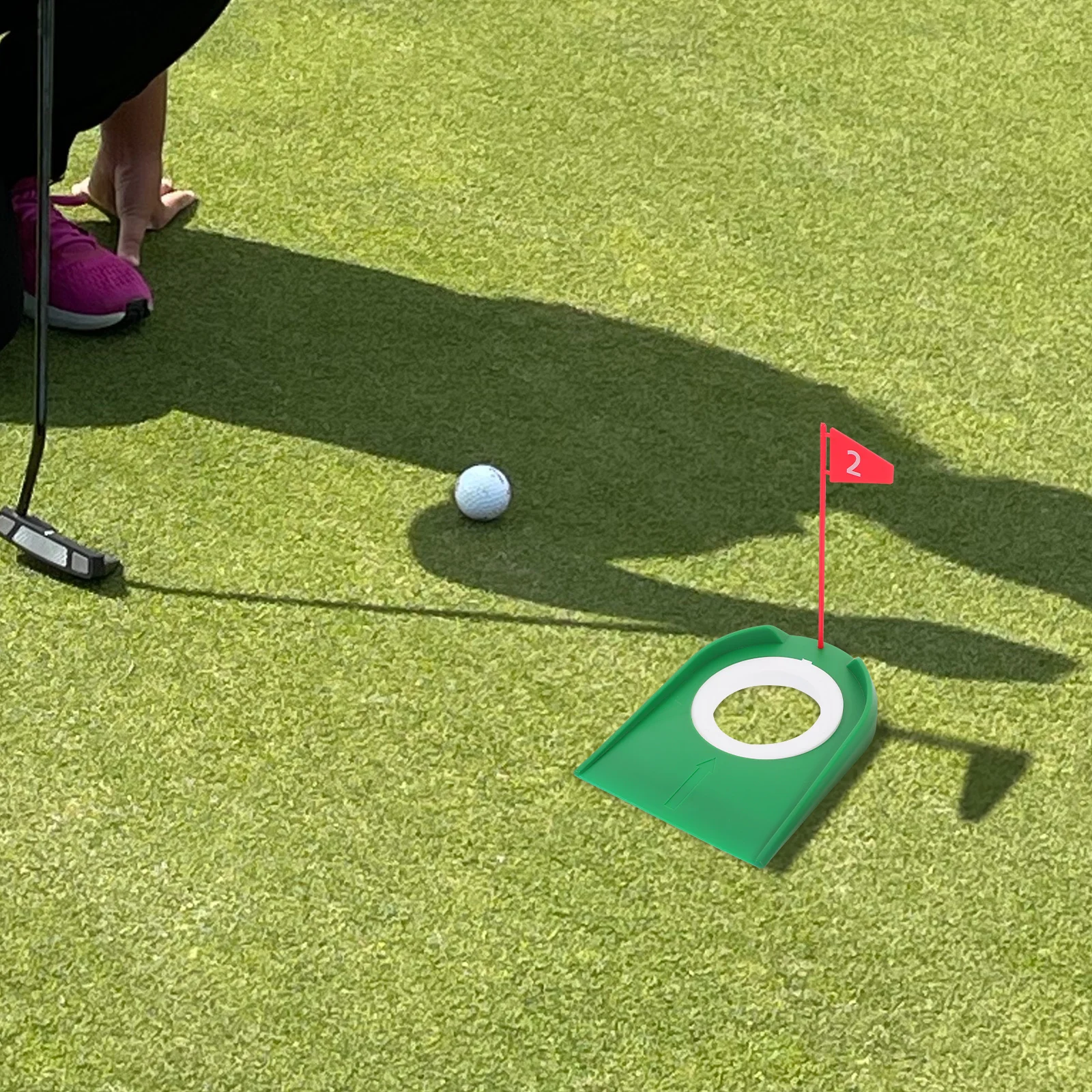 

9 Pcs Golf Putting Practice Cup Indoor Green Outdoor Mat Putter Hole Cups Equipment