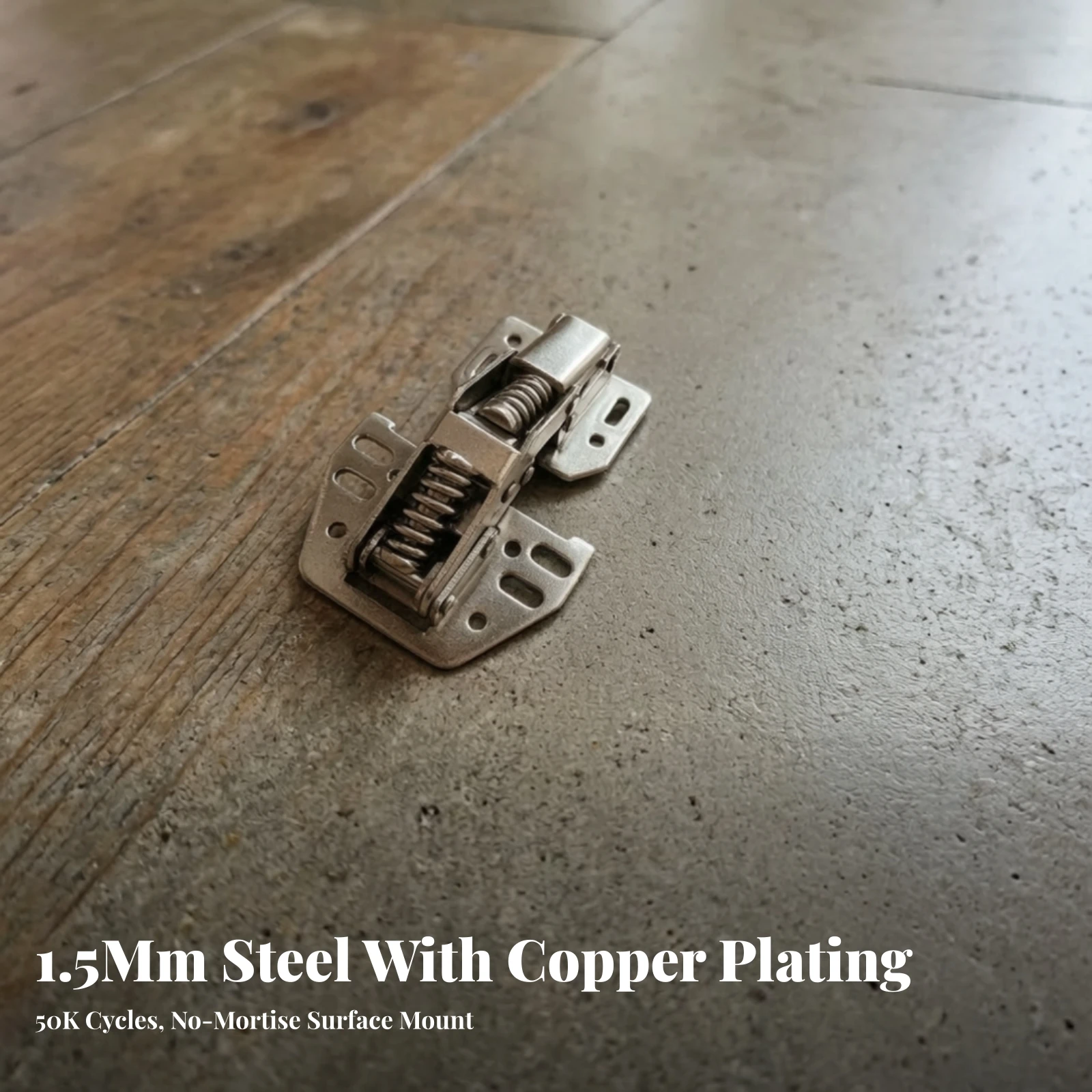 Spring-Loaded Hinge Compact Upward-Opening Hinge Hardware Strong Slim for RV Builders, Overhead Cabinets