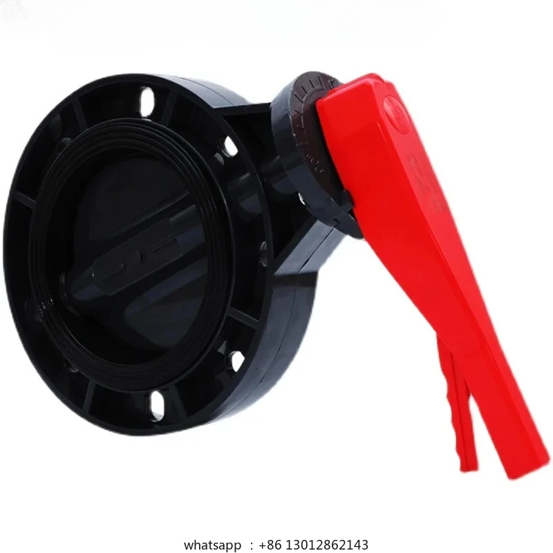 

Butterfly valve Wafer manual butterfly valve Plastic industrial valve Switch PVC Sealed handle butterfly