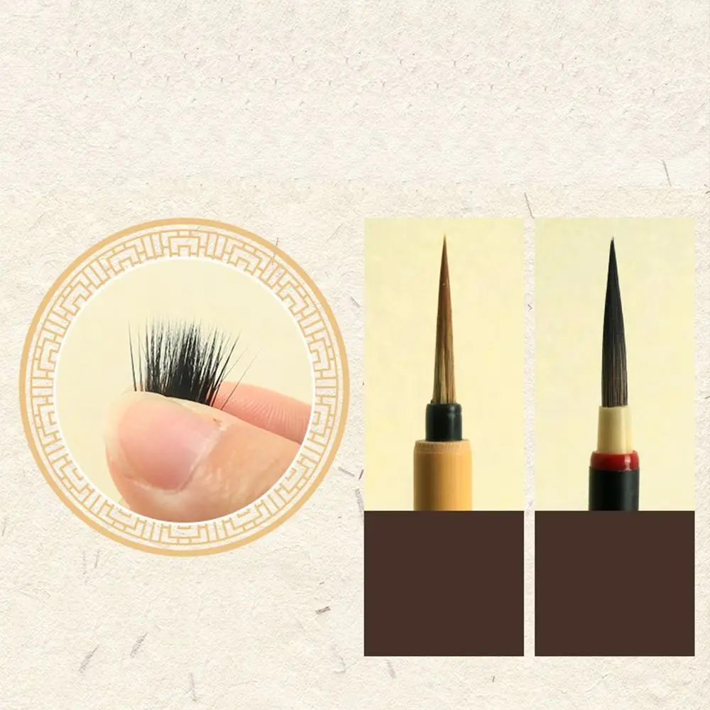 Traditional Chinese Brushes Hook Line Fine Bamboo Script Writing Brush High Quality Artist Student Painting Practice Wolf Hair