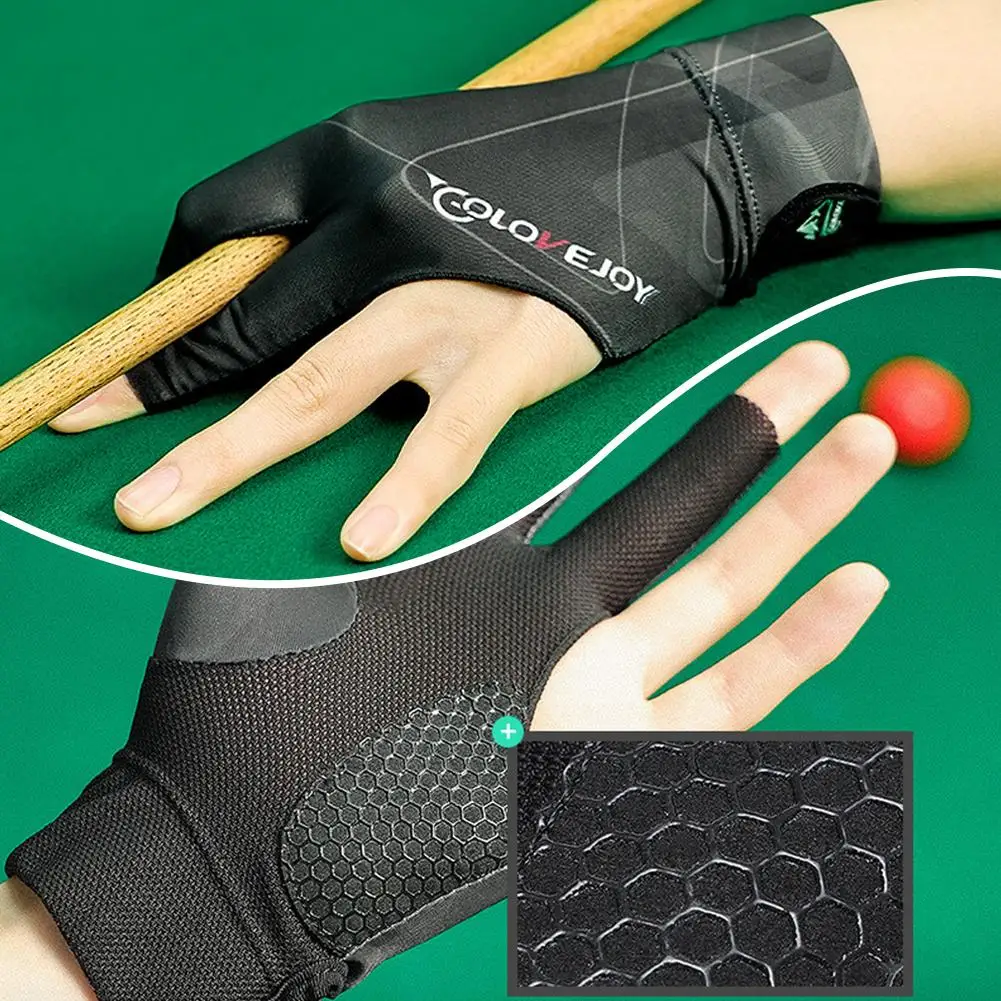 1PC Billiards Glove Left Hand Three Finger Snooker Accessor Elasticity Billiard Training Billiard Non Glove Stickers Gloves A9I8