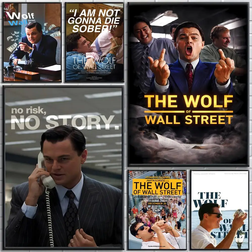 The W_Wolf of W_Wall Street Poster poster Self-adhesive wall stickers, suitable for room decoration, high-quality printing.
