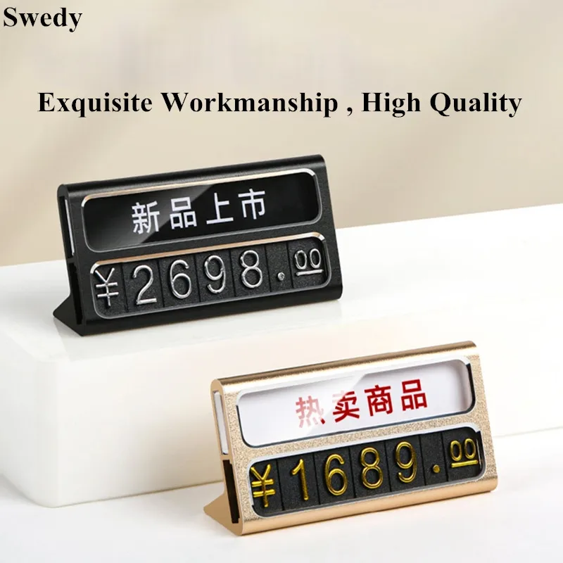 58x35mm Small Jewelry Price Label Card Holder Price Cube Tags Ticket Holder Product Name Price Sign Holder Display Stand