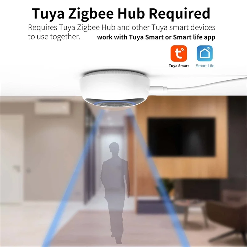 L72A-Smart Human Presence Sensor Tuya Zigbee Mmwave Radar Detector High Sensing Human Body Exists Sensor Home Smart Home Securit