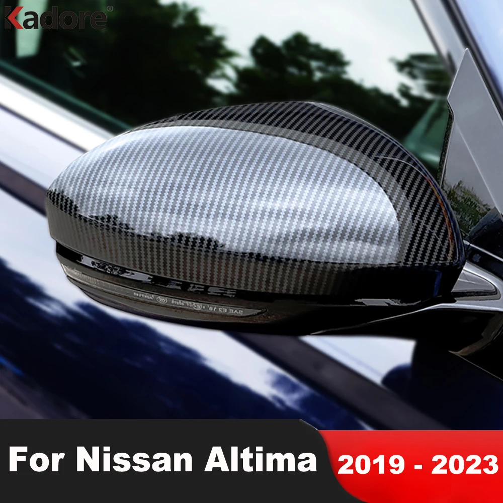 For Nissan Altima 2019 2020 2021 2022 2023 Carbon Car Rearview Mirror Cover Trim Side Wing Mirrors Cap Overlay Accessories