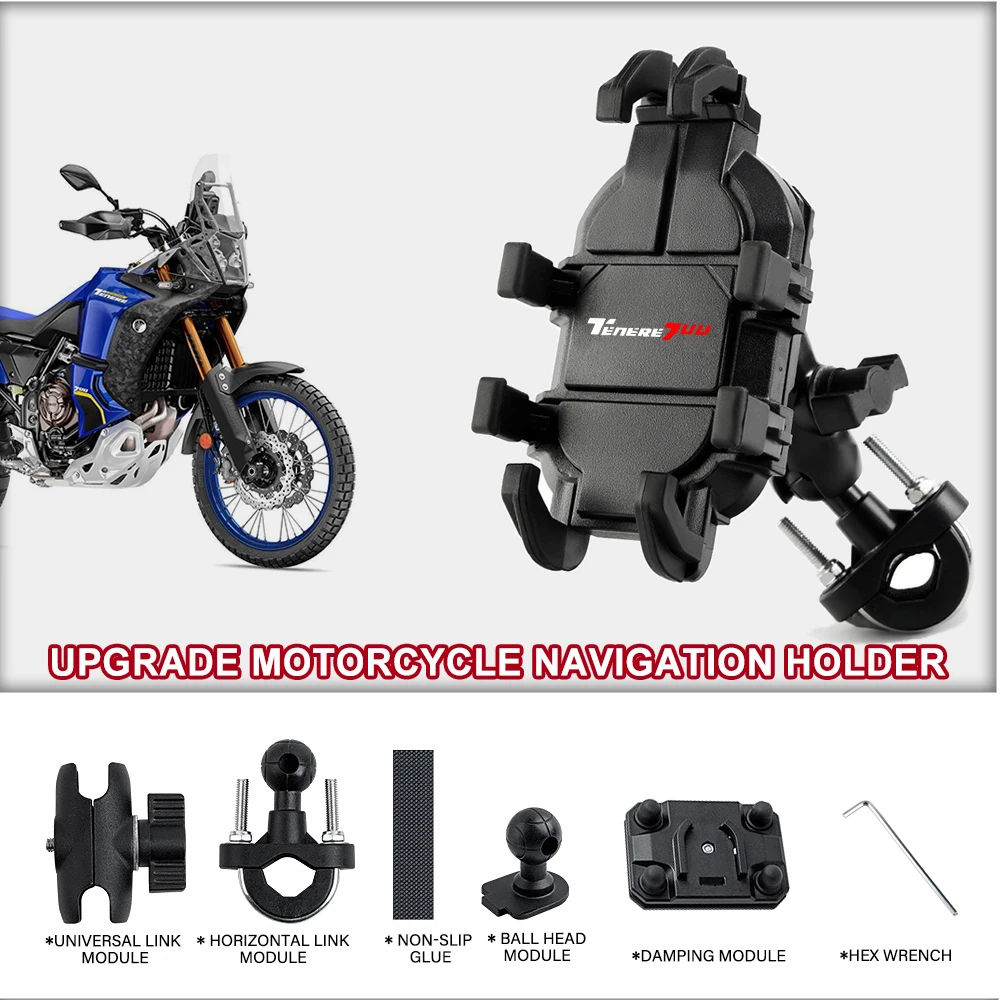 Quick Install Motorcycle Phone Mount Waterproof Handlebar mount For Yamaha TENERE 700 Tenere700 900 SuperTenere Super XT1200Z
